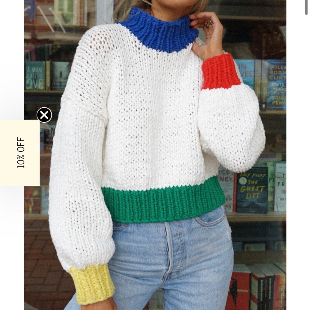 Primary Color Knit Women's Sweater brand new